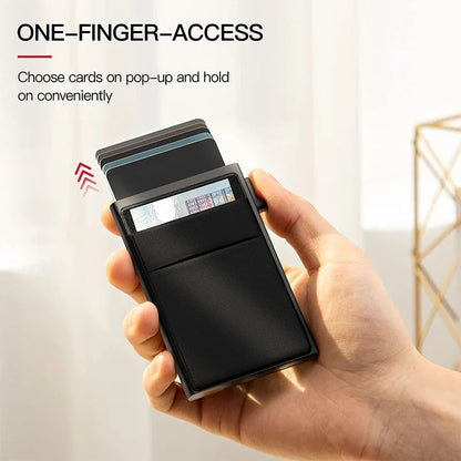 RFID Pop Up Credit Card Holder Wallet for Men and Women